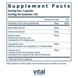 Vital Nutrients Adrenal Support | Supports Adrenal Gland Function and Cortisol Management | Supports Energy and Stress Levels | Gluten, Dairy and Soy Free Supplement | 240 Capsules