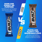 Built Puffs Bars, 12 Count Protein Bar - High Protein Energy Bars, Collagen, Gluten Free, Chocolate Covered, Low Carb, Low Calorie, Low Sugar, Delicious Protein, Healthy Snack (Banana Cream Pie)