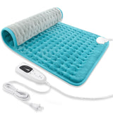 VIBOOS Heating Electric Pad for Back, Shoulders, Abdomen, Waist, Legs, Arms, Electric Heating Pad with Heat Settings, Timer, Heat Pad with Auto Shut Off, BlueGray (12''×24'')