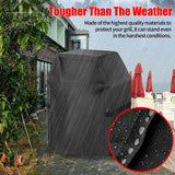 BBQ Grill Cover, Waterproof, Weather Resistant, Rip-Proof, Anti-UV, Fade Resistant, with Adjustable Velcro Strap, Gas Grill Cover for Weber,Char Broil,Nexgrill Grills, etc. 32 inch, Black