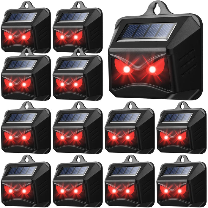 12 Pack Solar Control Light Nocturnal Animal Repeller Outdoor Animal Deterrent Devices Motion Activated Animal Repellent for Skunk Deer Coyote Fox Raccoon Cat Garden Yard Farm Chicken Coop