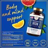 Iron Pills for Women - Iron Supplement for Women with Folic Acid - 6 Month Supply - Anemia, Period, Pregnancy Support Iron Supplements - Ferrous Sulfate, Folate Vitamin B9-180 Vegan Iron Tablets
