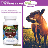 Perfect Supplements – Perfect Desiccated Liver – 120 Capsules – Undefatted Beef Liver – Natural Source of Protein, Iron, Vitamins A & B – 3 Pack
