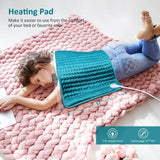 Electric Heating pad for Back/Shoulder/Neck/Knee/Leg Pain Relief, 6 Fast Heating Settings, Auto-Off, Machine Washable, Moist Dry Heat Options, Extra Large 17"x33"