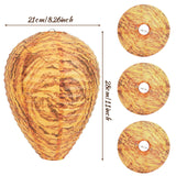 DECYOOL 4 Pack Orange Wasp Nest Decoy Hanging Wasp Deterrent for Wasps Hornets Yellow Jackets