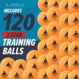 JOOLA Training 3 Star Table Tennis Balls 12, 60, or 120 Pack - 40+mm Regulation Bulk Ping Pong Balls for Competition and Recreational Play - Fun as a Cat Toy - Indoor and Outdoor Compatible