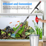 Suness Aquarium Vacuum Gravel Cleaner: 110GPH Manual Aquarium Siphon Vacuum Cleaner for Water Change, Sand Cleaning and Remove Dirt, 4 in 1 Fish Tank Cleaner Vacuum with Adjustable Length