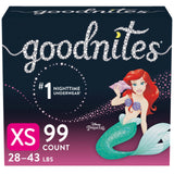 Goodnites Nighttime Bedwetting Underwear, Girls' XS (28-43 lb.), 99 Ct (3 Packs of 33)