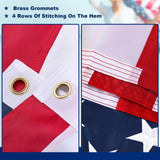 VIPPER American Flag 4x6 Outdoor - Heavy Duty Nylon US Flags with Embroidered Stars, Stitched Stripes and Brass Grommets