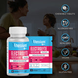 Vitassium FastChews - Chewable Electrolytes for POTS Syndrome Support - Salt Tablets with Sodium and Potassium for Quick Relief - 60 Fruit Punch Flavored Electrolyte Tablets Per Bottle