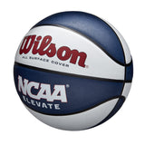 Wilson NCAA Elevate Basketball - Size 7-29.5", White/Navy