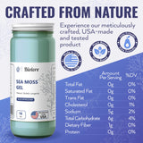 Biolore Sea Moss Gel Blue-Spirulina 16Oz Made in USA - Supercharge Your Health Raw Wildcrafted Irish Seamoss - Essential Vitamins & Minerals - Antioxidant-Rich Vegan Superfood for Immune Support