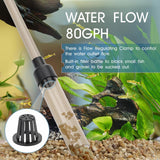 hygger Small Gravel Vacuum for Aquarium, Manual 80GPH Aquarium Gravel Cleaner Low Water Level Water Changer Fish Tank Cleaner with Pinch or Grip Run in Seconds Suction Ball Adjustable Length