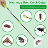 Saillong Large Spider Insect Catcher with Long 31'' Handle, Contactless Spider Grabber Removes Release Spiders and Insects, Spider Catchers for Home Kid Nature Explore (2)