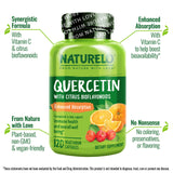 NATURELO Quercetin Citrus Bioflavonoid Complex with Enhanced Absorption - 120 Vegetarian Capsules