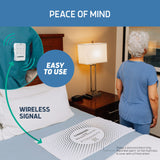 Lunderg Large Bed Alarm for Elderly Adults - Wireless Bed Sensor Pad (20” x 30”) & Pager - Bed Alarm for Elderly Dementia Patients - Bed Alarms and Fall Prevention for Elderly