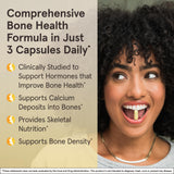 Jarrow Formulas BoneUp Three Per Day - 180 Capsules - 60 Servings - For Bone Support & Skeletal Nutrition - Includes Naturally Derived Vitamin D3, K2 (as MK-7) & 1000mg Calcium - Gluten Free - Non-GMO