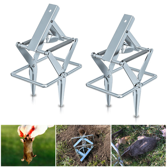 iMounTEK Outdoor Mole Traps Garden Scissor Mole Gopher Rodent Control Trap For Lawn (2PCS)