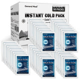 General Medi Instant Ice Cold Pack (4”x 5.5”) – 50 Packs Disposable Cold Therapy Ice Packs for Pain Relief, Swelling, Inflammation, Sprains, Toothache – for Athletes & Outdoor Activities
