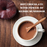 Mushroom Hot Chocolate Mix with Reishi, Mushroom Coffee Alternative Hot Cacao Powder for Energy, Mood and Immune System, Gluten Free, Vegan Mushroom Supplement, 15 Servings, 11.1 Ounce