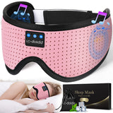 Sleep Mask with Bluetooth Headphones,LC-dolida Sleep Headphones Bluetooth Sleep Mask 3D Sleeping Headphones for Side Sleepers Best Gift and Travel Essential (Classical Pink)