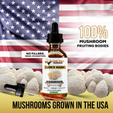 Lions Mane Mushroom Dual Liquid Extract | Fruiting Bodies only | Grown in USA | NO Grain/fillers | Highly Concentrated | Memory, Focus, Immunity