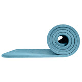 Retrospec Solana Yoga Mat 1/2" Thick w/Nylon Strap for Men & Women - Non Slip Excercise Mat for Yoga, Pilates, Stretching, Floor & Fitness Workouts, Blue Mist