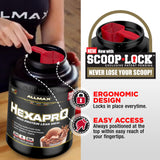 ALLMAX HEXAPRO, Cookies & Cream - 5 lb - 25 Grams of Protein Per Serving - 8-Hour Sustained Release - Zero Sugar - 52 Servings