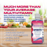 Balanced Essentials 2 Pack Natural Liquid Nutritional Supplement Vitamin 32 Ounces Very Berry S-BE32