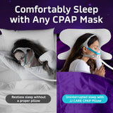 JJ CARE CPAP Pillow with Pillowcase (Pack of 1), CPAP Pillow for Stomach, Side, and Back Sleepers, Adjustable Height CPAP Pillow Memory Foam, CPAP Pillows for Head & Cervical Neck Support