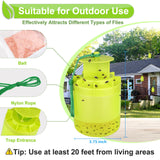 Fly Traps Outdoor Hanging, New Upgrade Reusable Fly Trap Fly Killer Outdoor with Fly Bait, Non-Toxic Fly Repellent Deterrent Fly Insect Catcher Ranch Fly Trap for Outdoor Hanging - Green (1 Pack)
