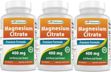 Best Naturals Magnesium Citrate (Citrato de Magnesio) 400mg 250 Tablets (400 mg of Elemental Magnesium per 2 Tablets) (3)