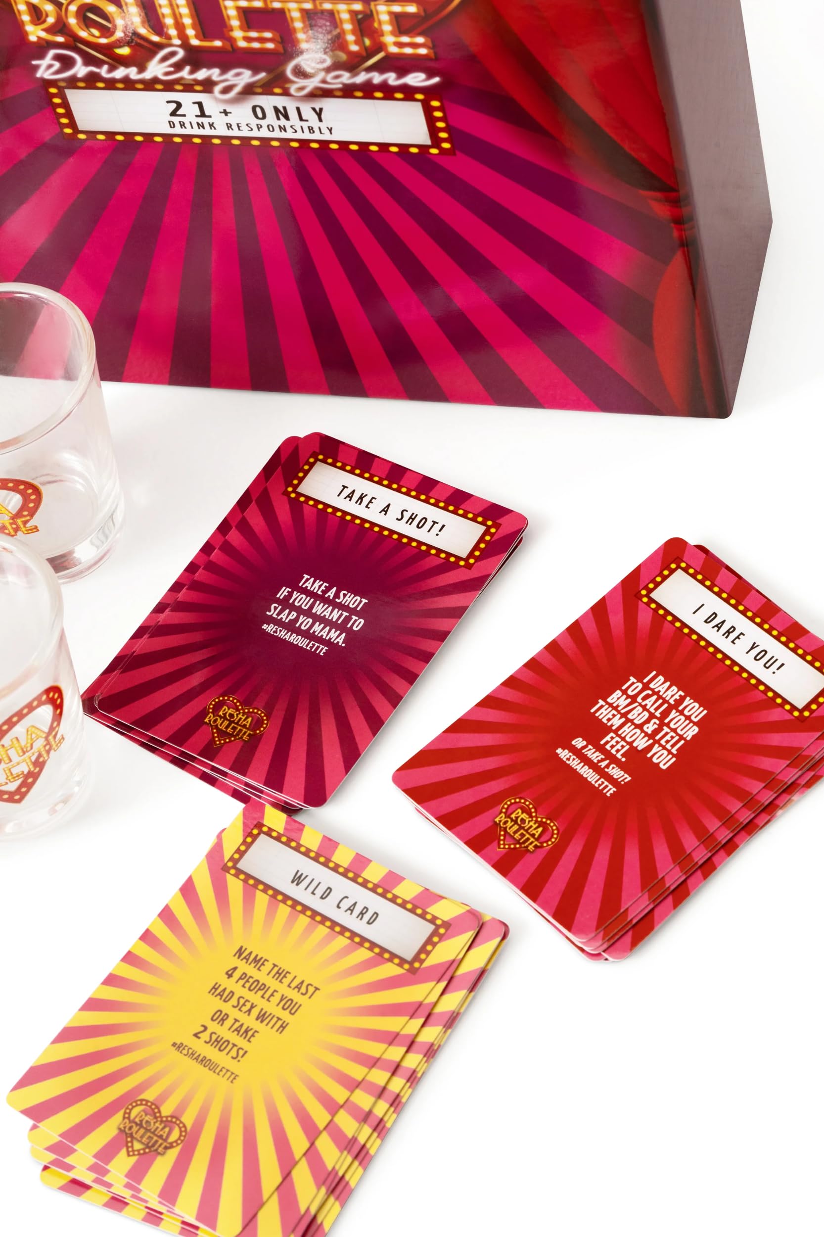 Caresha Please Resha Roulette A Drinking Card Game for Parties and