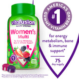 Vitafusion Womens Multivitamin Gummies, Berry Flavored Daily Vitamins for Women & Extra Strength Vitamin D3 Gummy, Strawberry Flavored Bone and Immune System Support