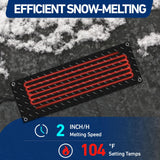 Riakrum Heated Snow Melting Mats Outdoor Slip Proof Ice Heated Rubber Mat for Driveway Walkway Decks and Sidewalks Connection with 9.84 ft Power Cord for Winter Stairs (4 Pcs,10 x 30 Inch)