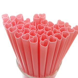 The best MOON 200pcs Heart Shaped Pink Straws Disposable Drinking Cute Straw Individually Wrapped Pink Plastic Straw Valentines day Cocktail Birthday Party Bridal Shower Wedding Supplies