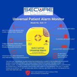 Secure Chair Alarm for Elderly Dementia Patients - Patient Wheelchair Alarm Monitor and Pressure Sensor Pad - Elderly Monitoring Kit for Caregivers and Nurses - Fall Prevention Alarms Seniors Adults