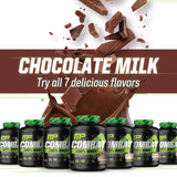 MusclePharm Combat 100% Whey, Chocolate Milk - 5 lb Protein Powder - Gluten Free - 70 Servings