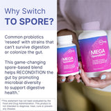 Micro-biome Labs Mega-Sporebiotic Spore-Based Probiotics 60 Capsules - Daily Probiotic Supplement for Men and Women, Help Maintain Healthy Gut Barrier and Immune Function (Pack of 1)