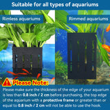 Upgraded Aquarium Plant Holder with Hooks and Suction Cups for Fish Tank Aquaponic Plant Cultivation and Aquascape Decorations (Black)