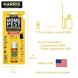 Harris Home Pest Control, 2-Gallon Concentrate - Kills Roaches, Ants, Stink Bugs, Fleas, Ticks, Gnats, Mosquitos, Wasps and More