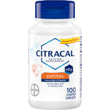 Citracal Petites, Highly Soluble, Easily Digested, 400 mg Calcium Citrate With 500 IU Vitamin D3, Bone Health Supplement for Adults, Relatively Small Easy-to-Swallow Caplets, 100 Count (Pack of 3)