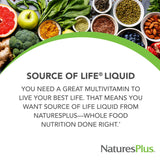 NaturesPlus Source of Life Liquid, Tropical Fruit - 30 fl oz - Multivitamin & Mineral Supplement - Gluten Free, Vegetarian - 30 Servings