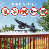 EcoGrowth Bird Spike for Bird Cat Squirrel, Fence Spike to Keep Pigeon Raccoon Away, Bird Spikes Security for Railing, Roof - 22 Pack (21.6 FT)