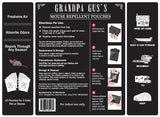 Grandpa Gus's Extra-Strength Mouse Repellent (10 Pouches) Bundled with a Pouch Holder, Cinnamon/Peppermint Oils Repel Mice from Nesting & Freshen Air in Car/RV/Boat/Garage/Shed/Cabin