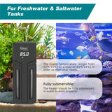 hygger Aquarium Heater,500W/800W/1200W Submersible Fish Tank Water Heater Double Quartz Explosion-Proof with for Freshwater Saltwater Tank