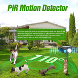 Ultrasonic Cat Deterrent,Solar Powered Deterrent with Motion Sensor and Flashing Lights Outdoor Solar Farm Garden Yard Device,Dogs,Cats,Birds