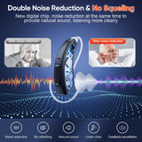 Hearing Aids, ODOTOINO Rechargeable Hearing Aid for Seniors Adults with Noise Cancelling, 16-Channel Digital Invisible Hearing Amplifier with Volume Control, Portable Charging Case, Black
