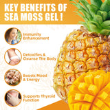 NutriVigor Sea Moss Gel,(12 OZ) Organic Sea Moss Advanced-Immune and Digestive Support,Wildcrafted Irish Seamoss Gel Supplements with 92 Vitamins and Minerals,Mango Pineapple Flavor